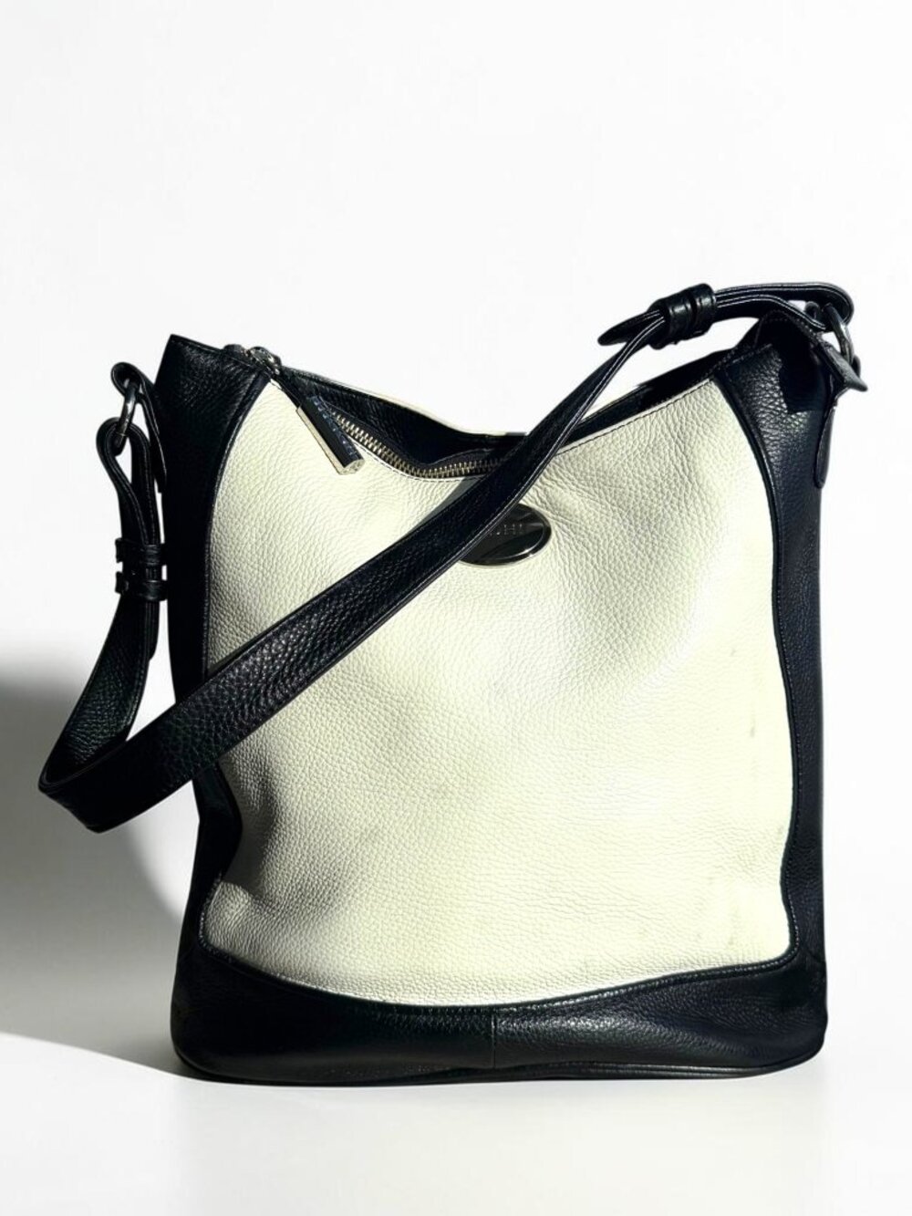 BODHI Two-Tone Leather Hobo Shoulder Bag